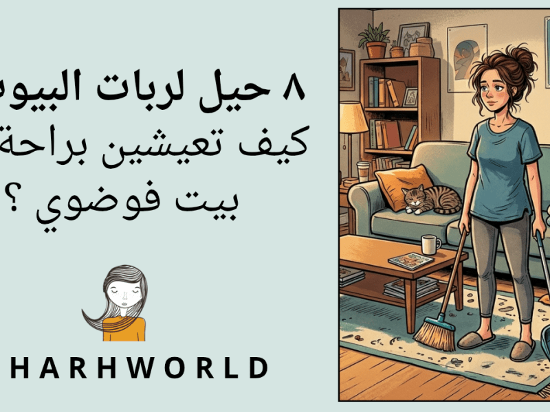 8 حيل لربات البيوت الكماليات: كيف تعيشين براحة في بيت&nbsp;فوضوي؟